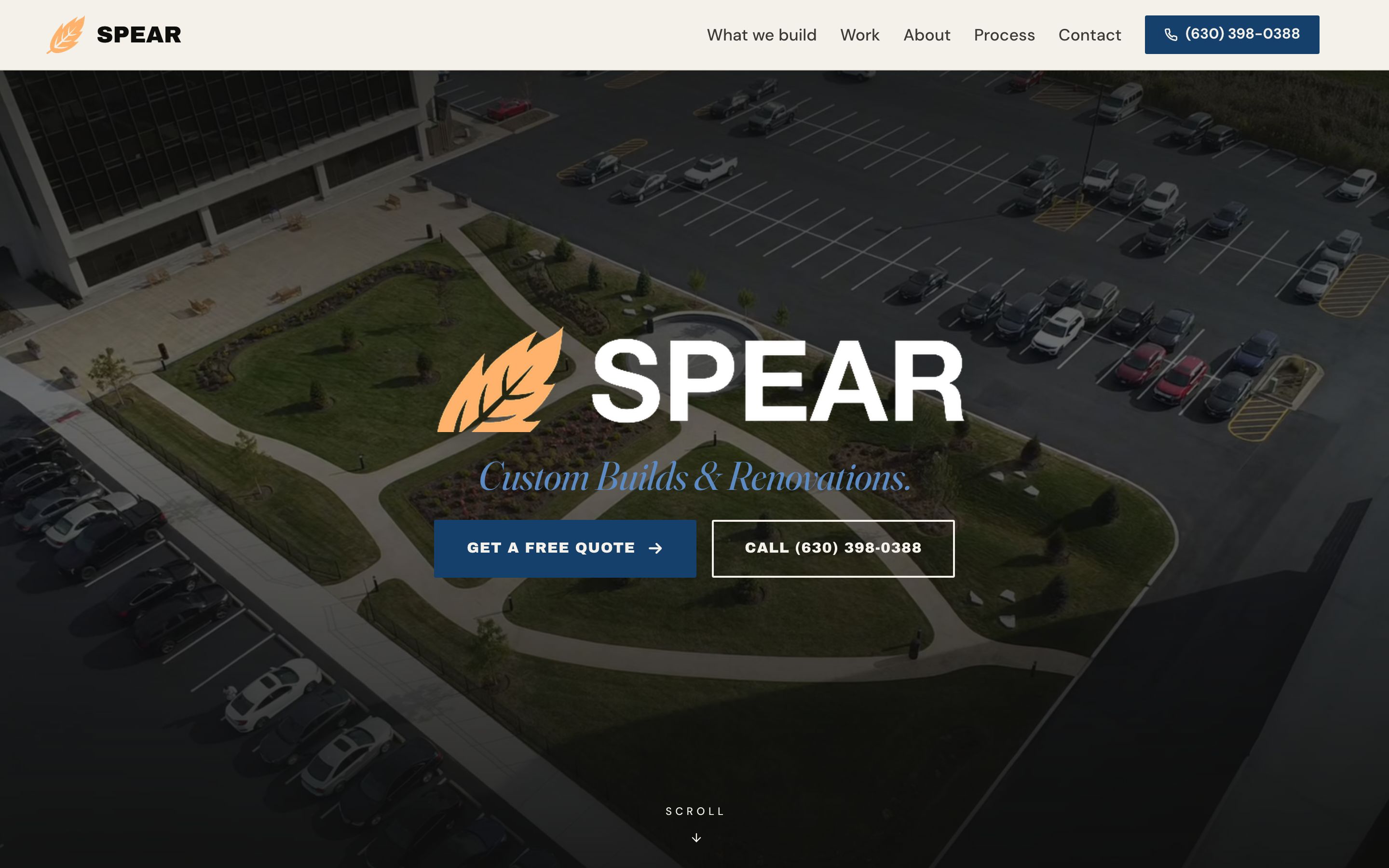 Spear Development website, built by JSBC
